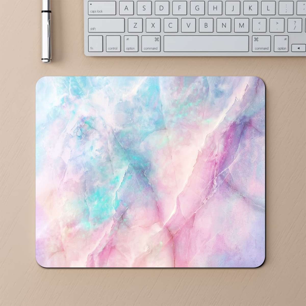 Mouse Pad Color Sunset Marble Pattern