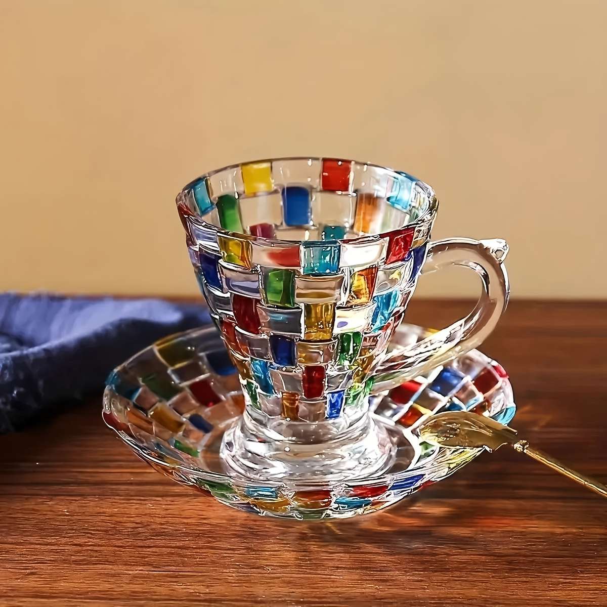 Water Cup Style Waist Length Coffee Cup And Saucer Set