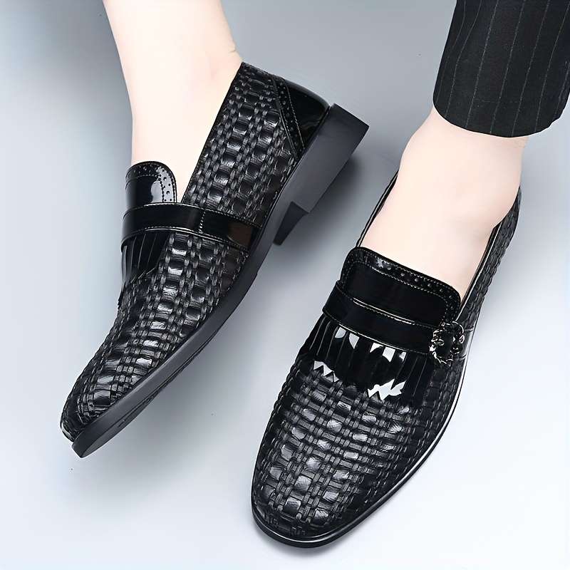 Mens Leather Shoes Color Black Sizeuk 10