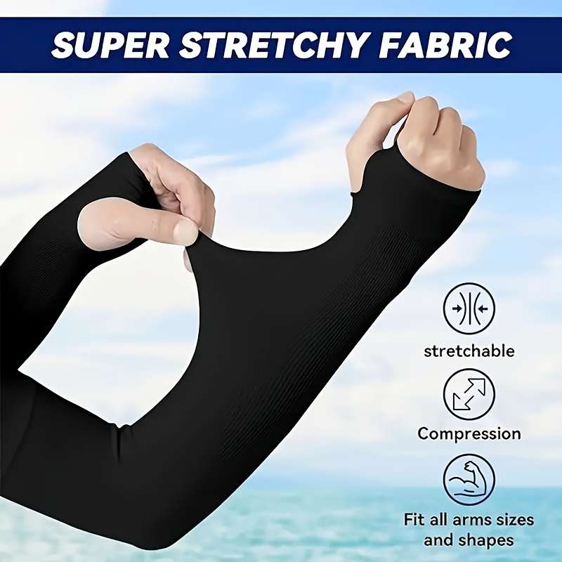 Sunscreen Sleeves Color 2 Pairs Black 2 Pairs White