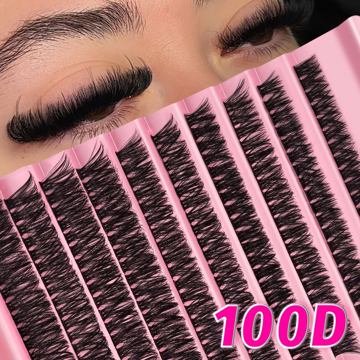 120pcs Volume Soft Cluster Lashes Model 80 D Mix 16mm