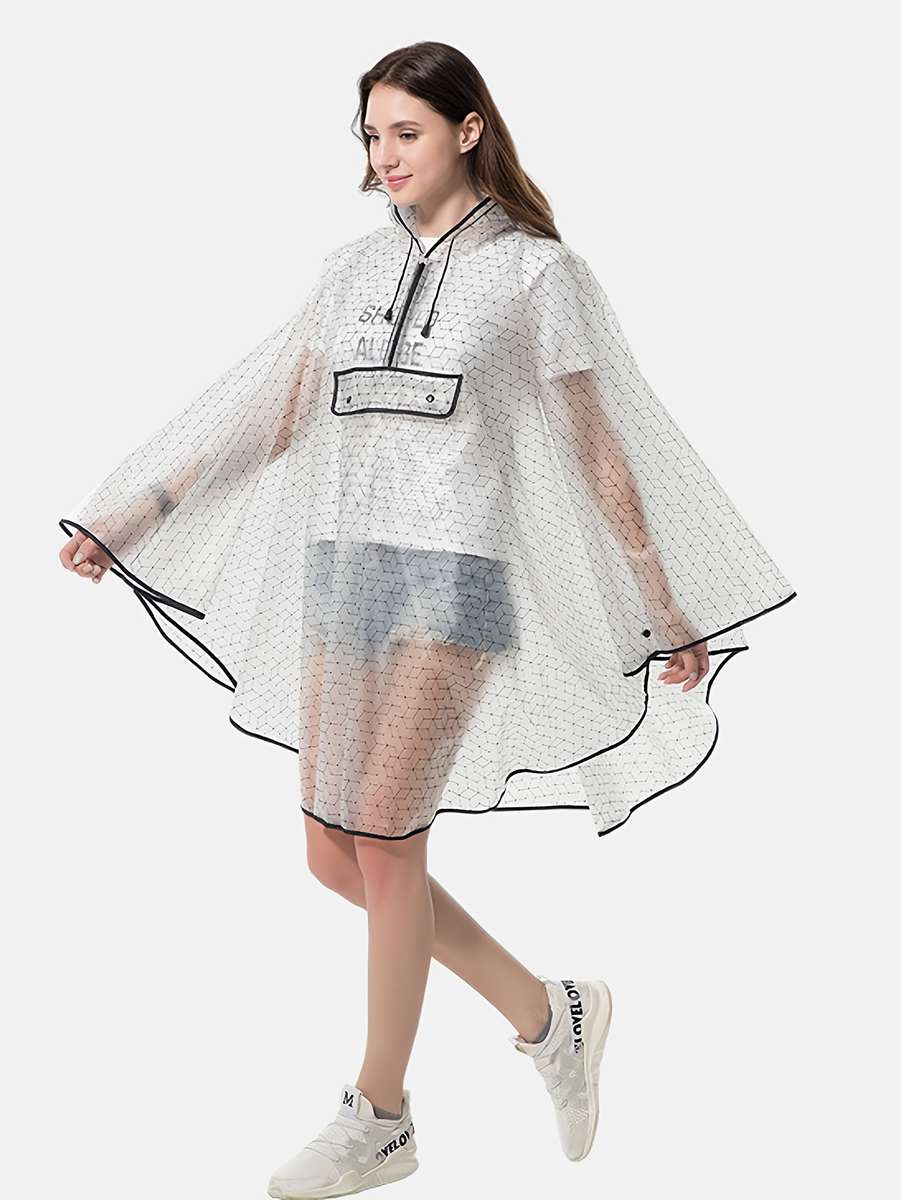 Raincoat White Size Asian Onesize