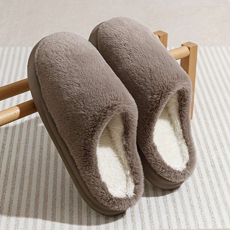 Cotton Slippers Color Coffee Brown Sizeuk 2.5-3