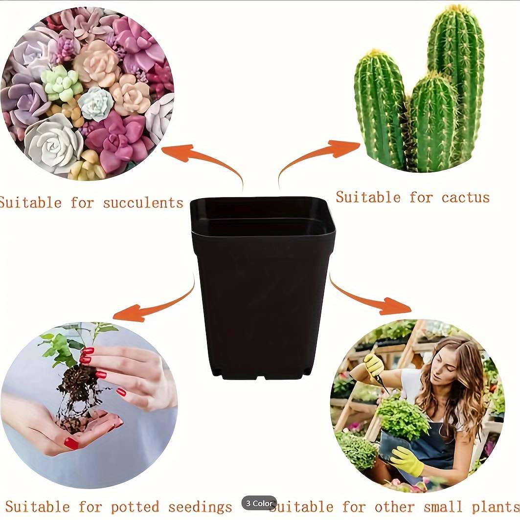 Flowerpot  10Pcscolor Black