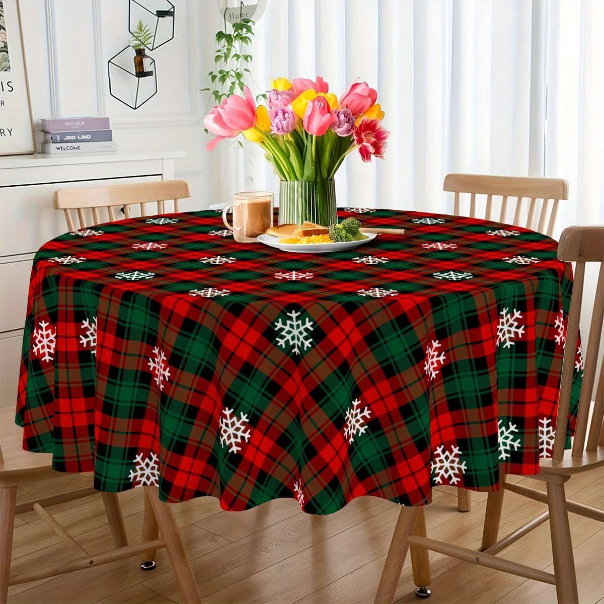 Christmas Tablecloth Size 139.7Cm X 177.8Cm