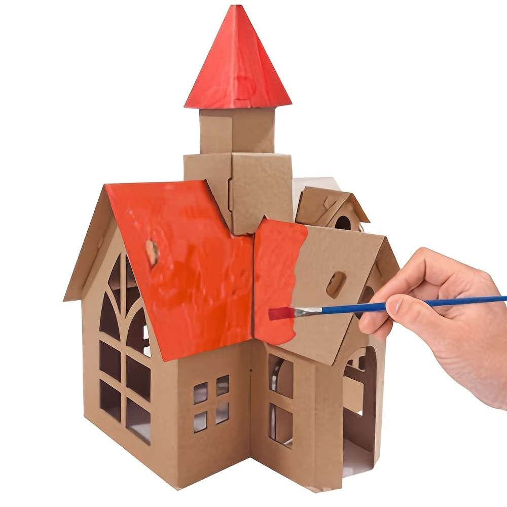 Building Toy Architectural Model Toy Set Color Style A Garden Castle Quantity 5Pcs