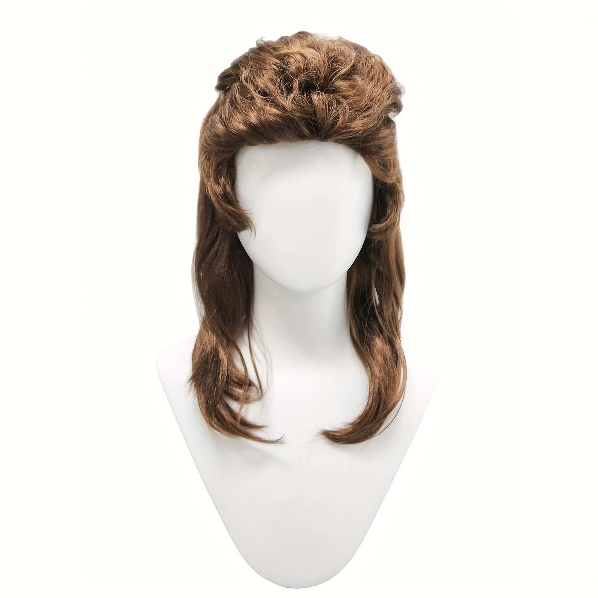 Brown-1 Mens Wigs Hair Length 45.72Cm