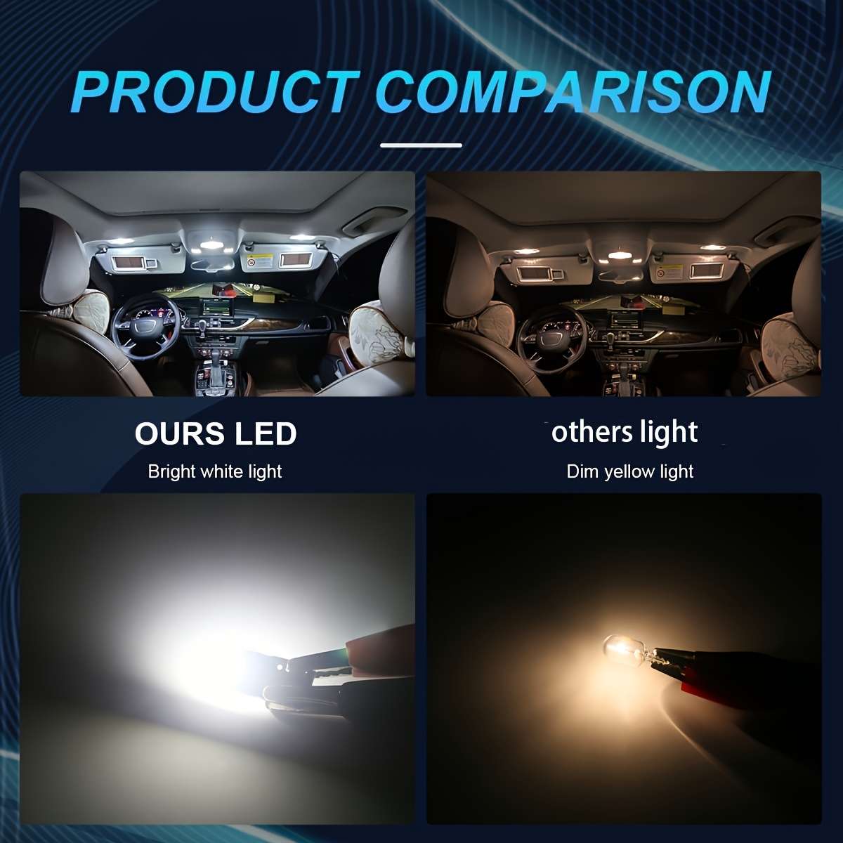 Car Lights Items 4Pcs T10 White Light