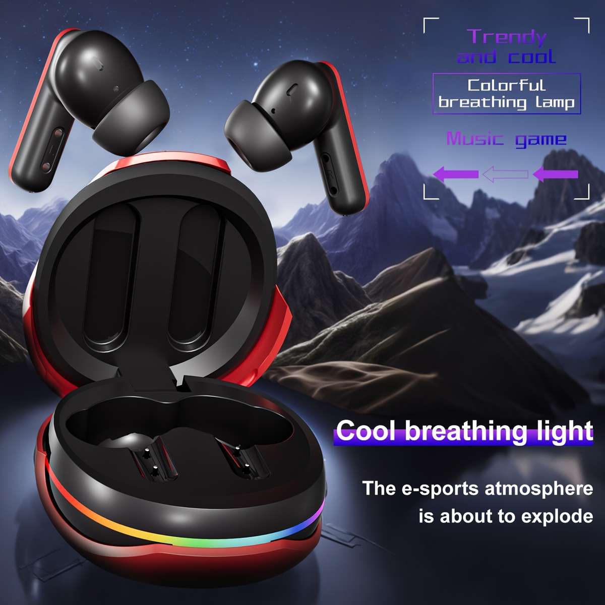 Rechargeable Wireless Earbuds Headphones Headset