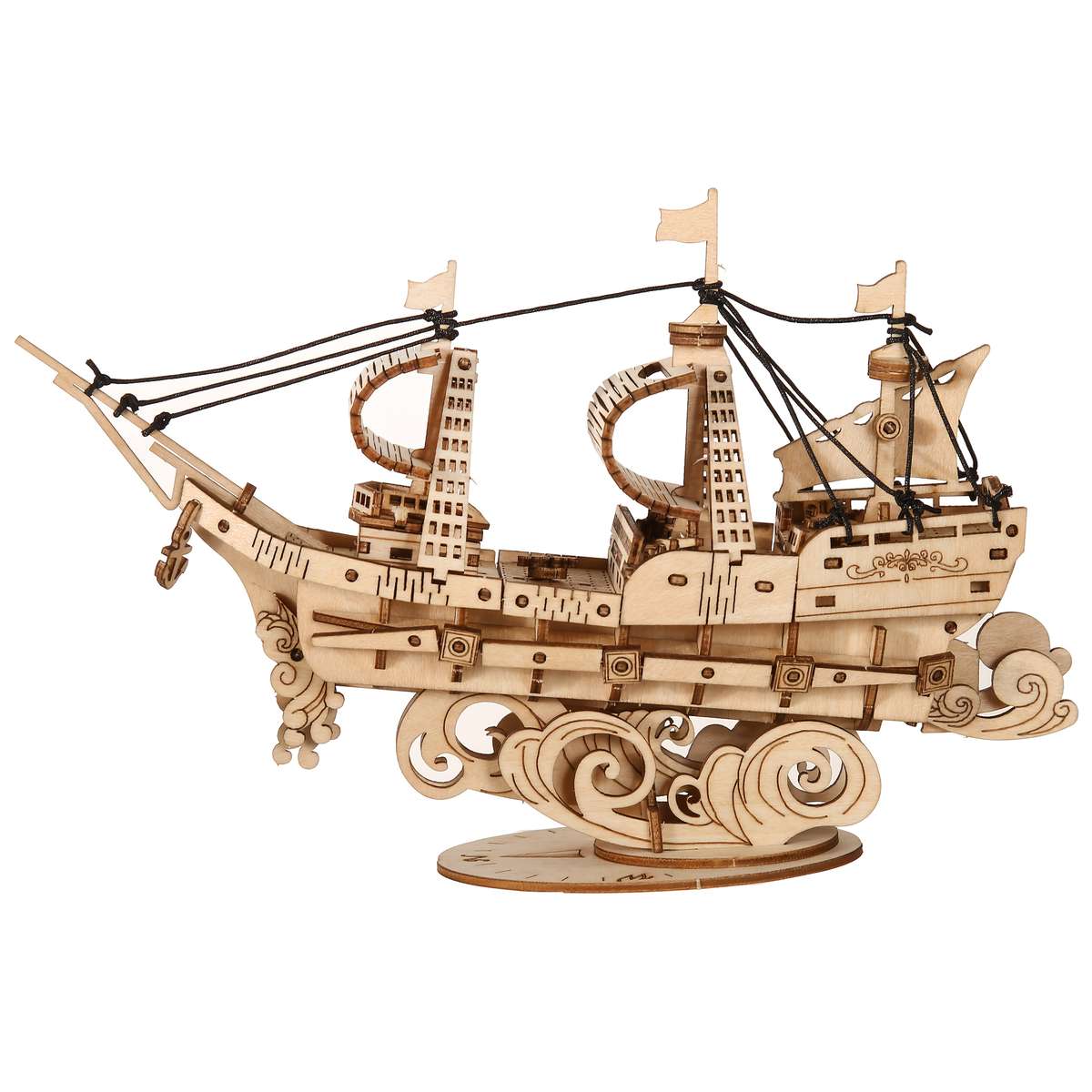 3D Jigsaw Puzzle Model Ship Color Cream Color