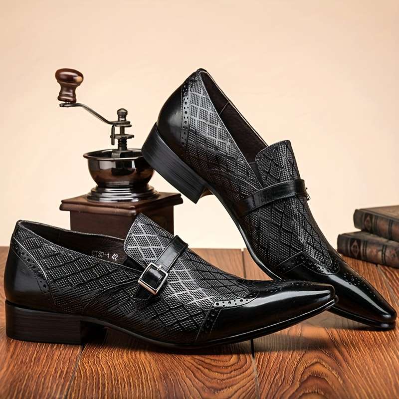 Mens Leather Shoes Color Black Sizeuk 8