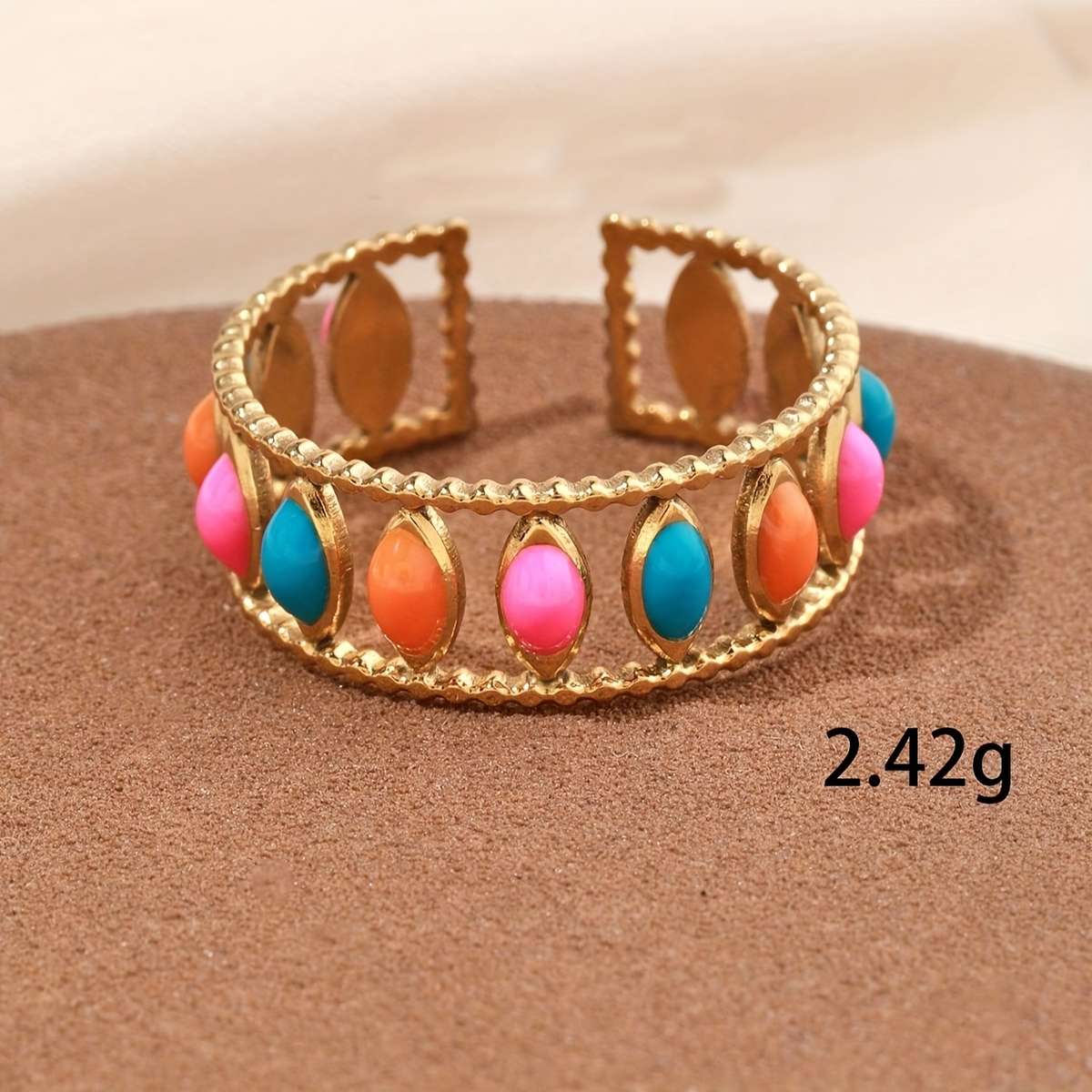 Chic Fashion Boho Style Stackable Ring Color Golden Model