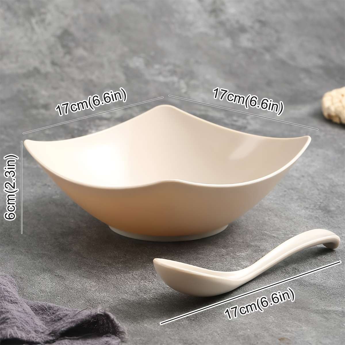 Bowl Color Red Model2Pcs 1 Bowl  1 Spoon