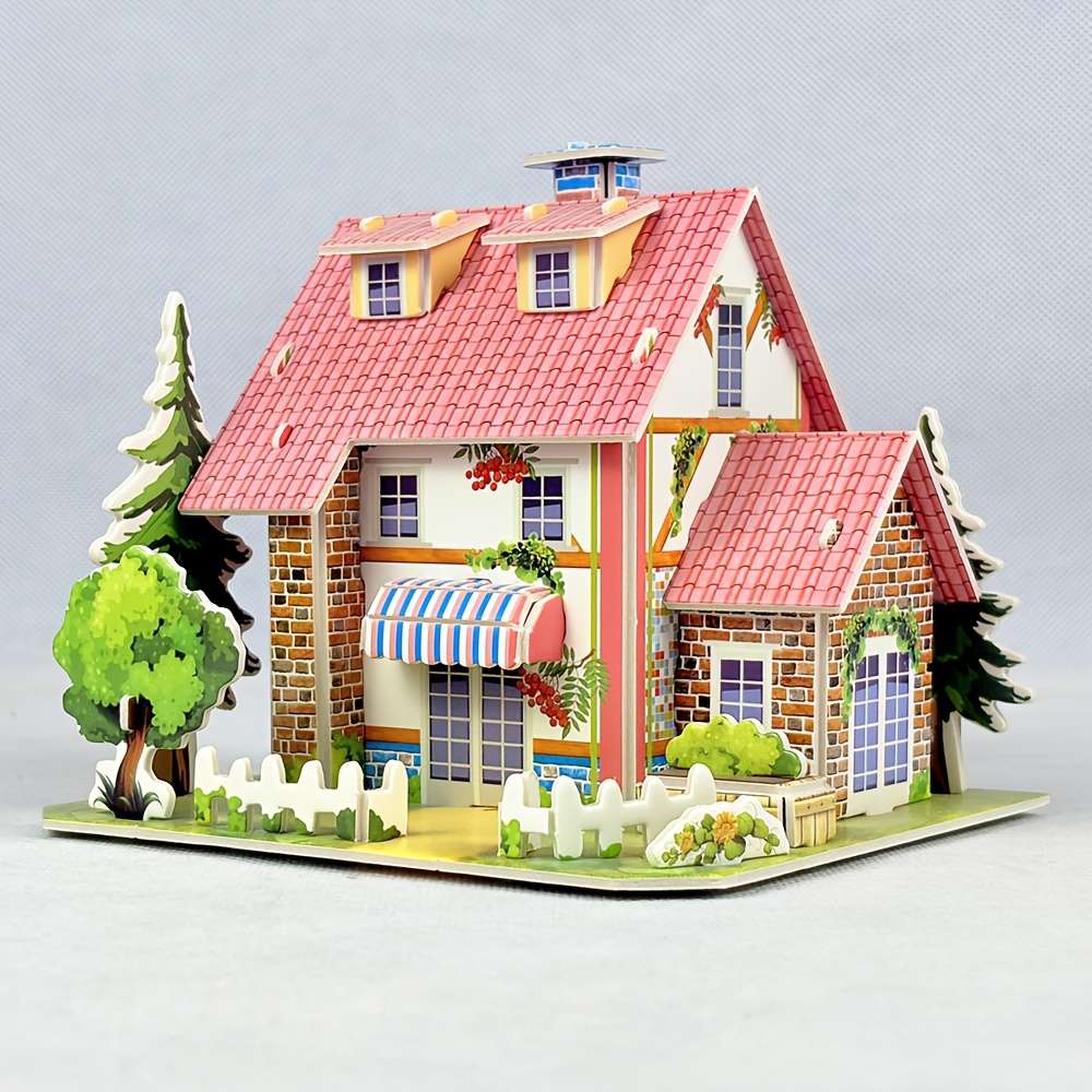 3D House Puzzle Model Model Urx108 Sizel