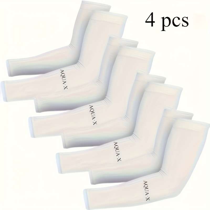 Sunscreen Sleeves Color 4 Pairs Of White