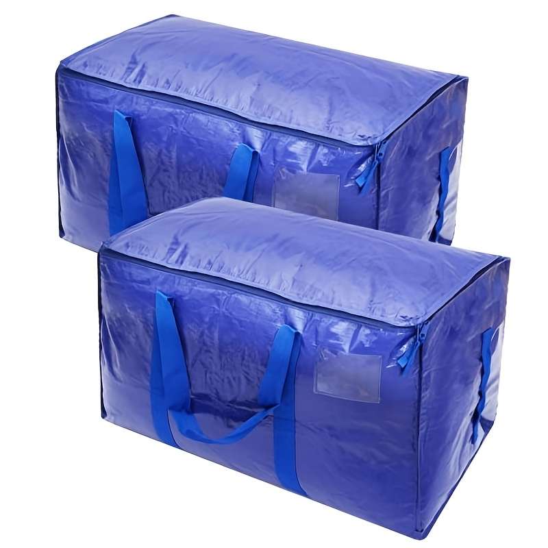 2Pcs Extra Large Heavy Duty Reusable Moving Blue 2Pcs