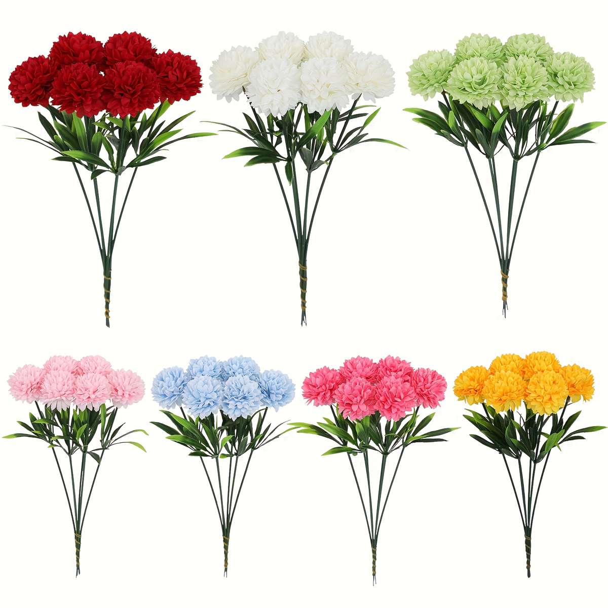 Simulated Flower Color 2S Seven Elegant Mixed Colors