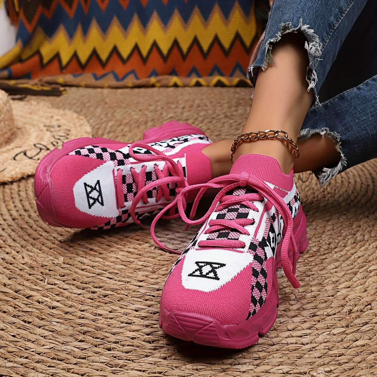Women S Sneakers Color Rose Red Sizeuk 5.5