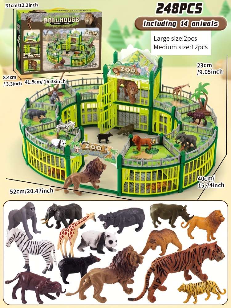 Building Toy Architectural Model Toy Set Style 248Pcs Green