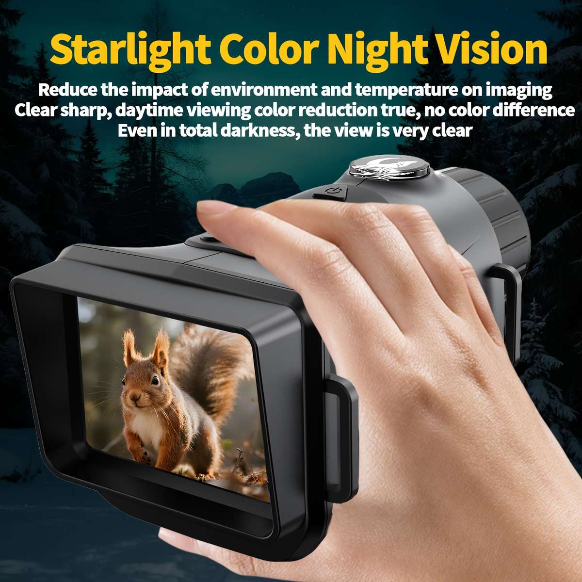 4K Low Light Full Night Vision Handheld Telescope 11 Black