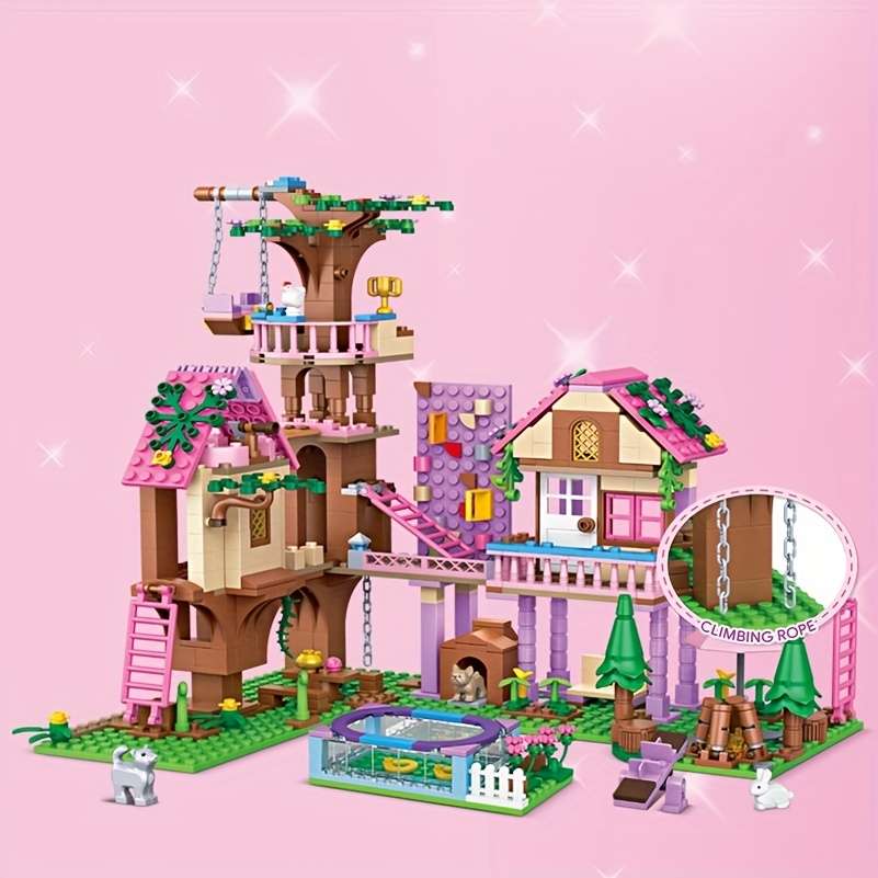Building Toy Architectural Model Toy Set Model Treehouse Adventure  756Pcs