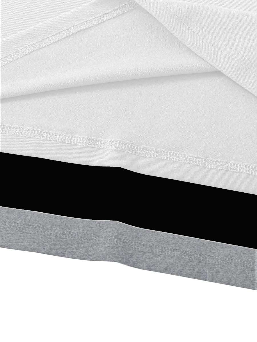 Womens T Shirt Color Mixed Color Black White Powder Sizem