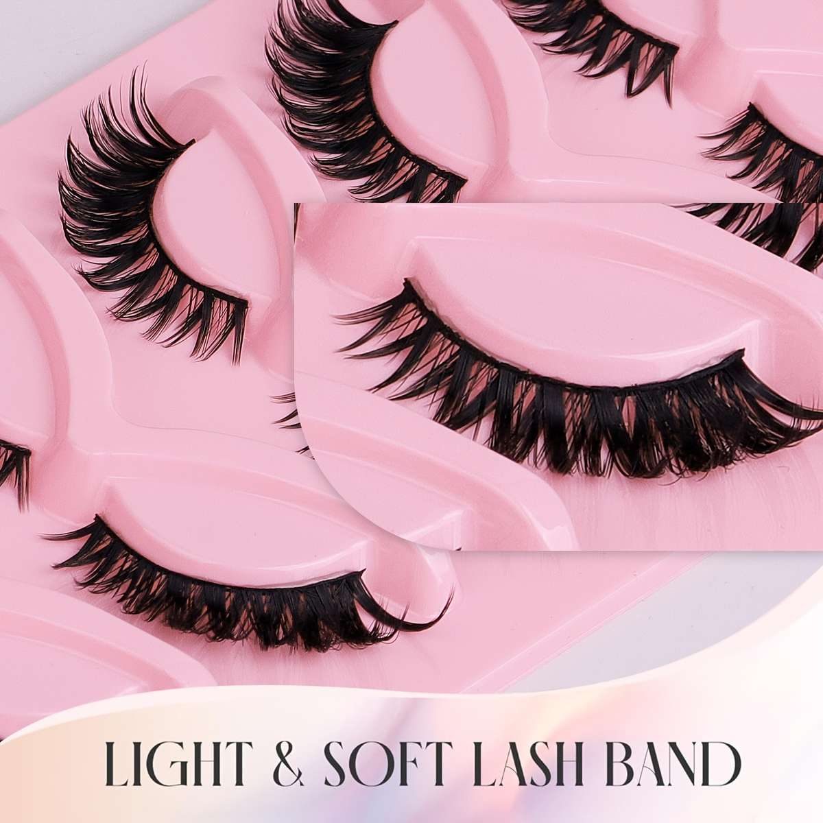 5 Pairs 3d C Curl Individual Lashes Style 5 12mm