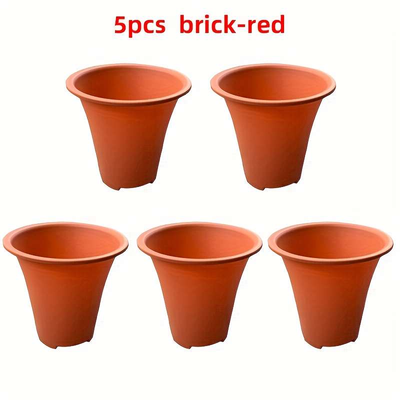 Flowerpot Color 5Pcs Black Flower Pots