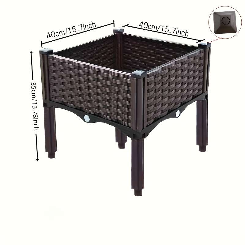 Flowerpot Color Elevated Garden Bed Size3Pcs Combination
