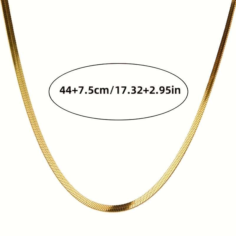 Minimalist Silver Plated Women Minimalist Flat Snake Bone Necklace Clubwear