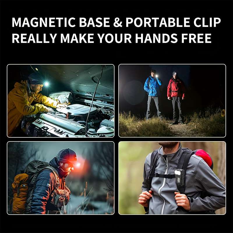 Premium 1Pc Black Rechargeable Edc Flashlight Powerful Rgb Daily Reliable