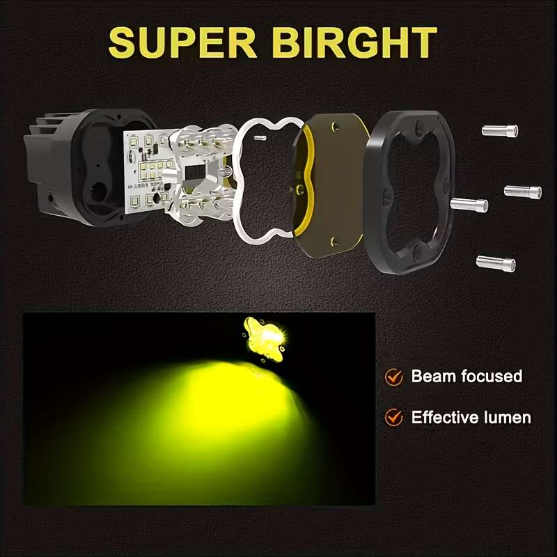 Car Lights Model V4 Yellow Light Line Set