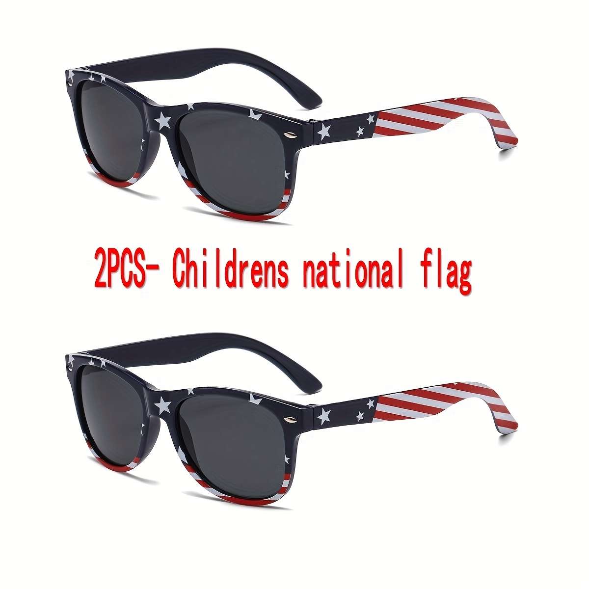 Kids Glasses Color 2Pcs Flag