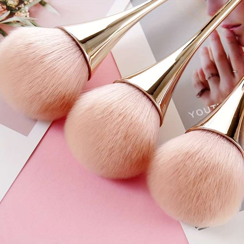 Makeup Brush Set Color Rose Golden  Golden 2Pcs