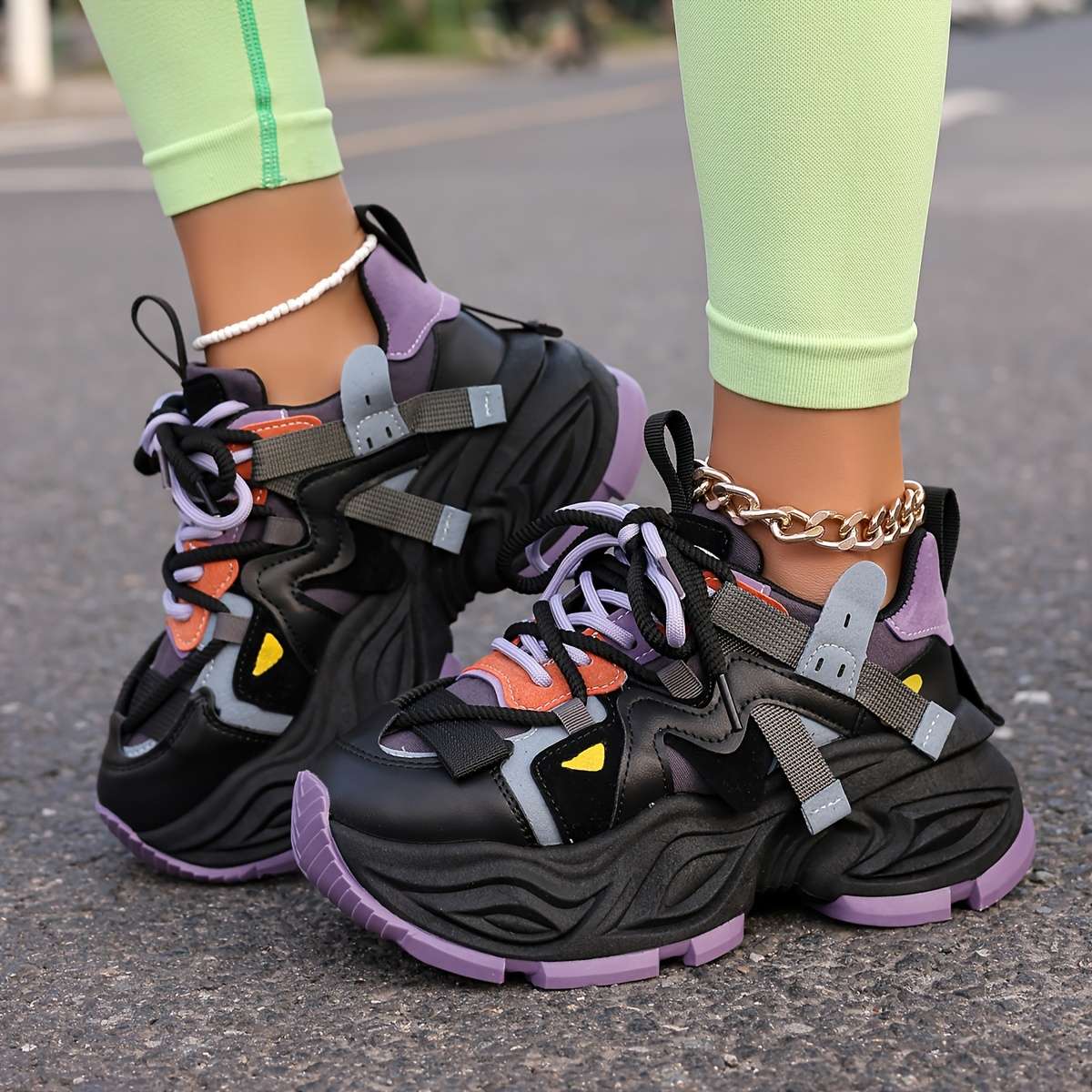 Women S Sneakers Color Green Sizeuk 2.5