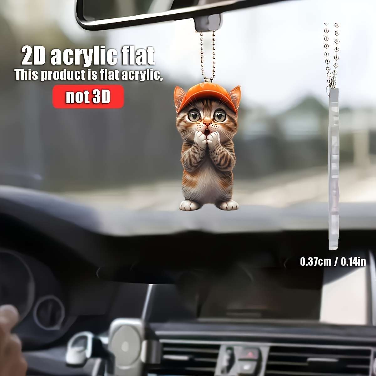 Keychain Ornament Model Surprised Cat