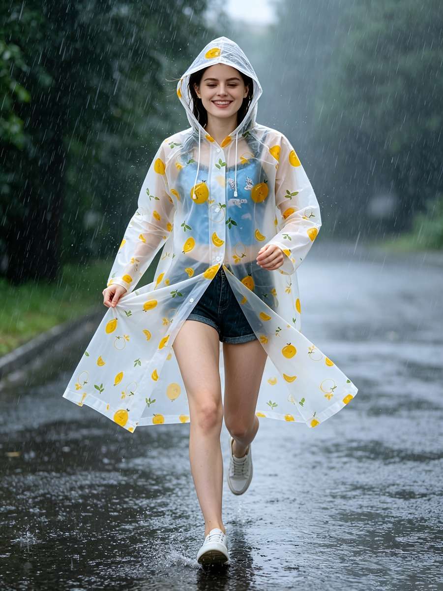 Raincoat Transparent Size Asian Onesize