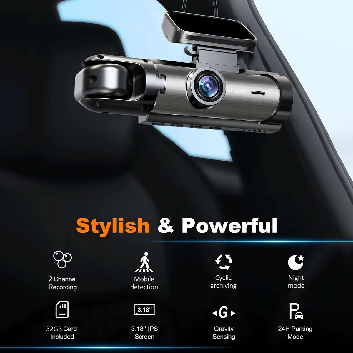 Dashcam Items 2 Lenses
