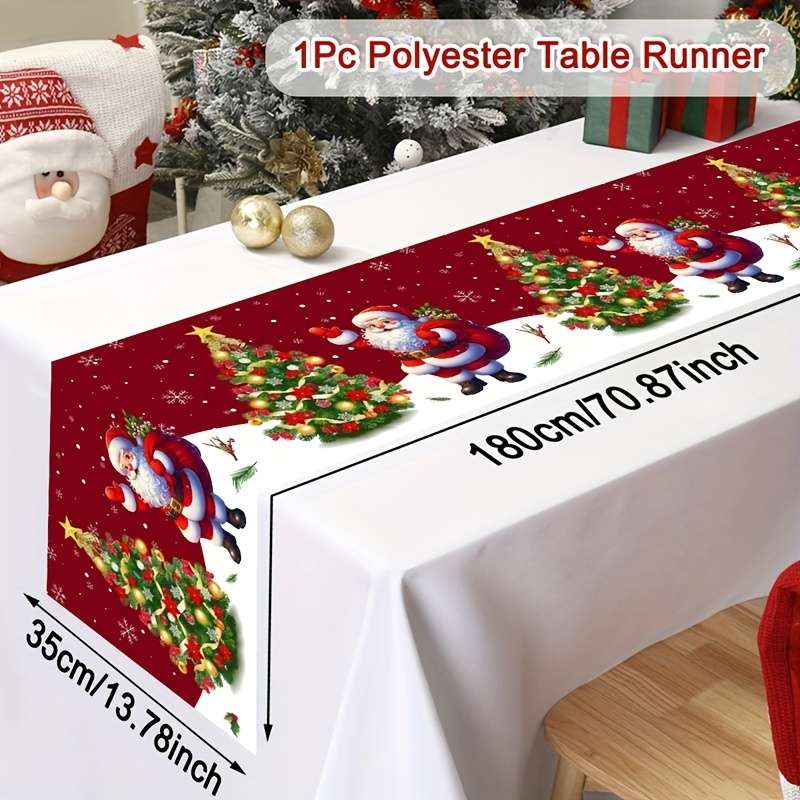 Christmas Tablecloth Size 180X35Cm