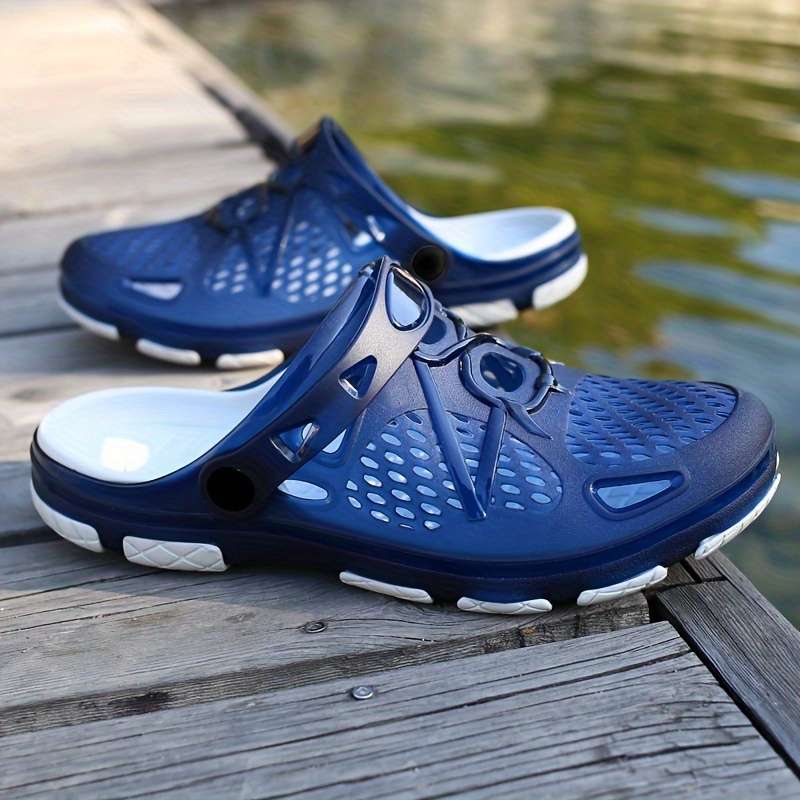 Men Slippers Summer Style Black Size Uk 7