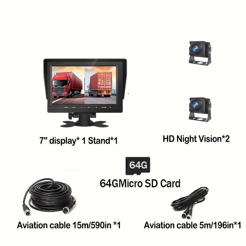 Inch Large Screen Channel Monitoring Dash Cam Featuring Memory Reversing Backup
