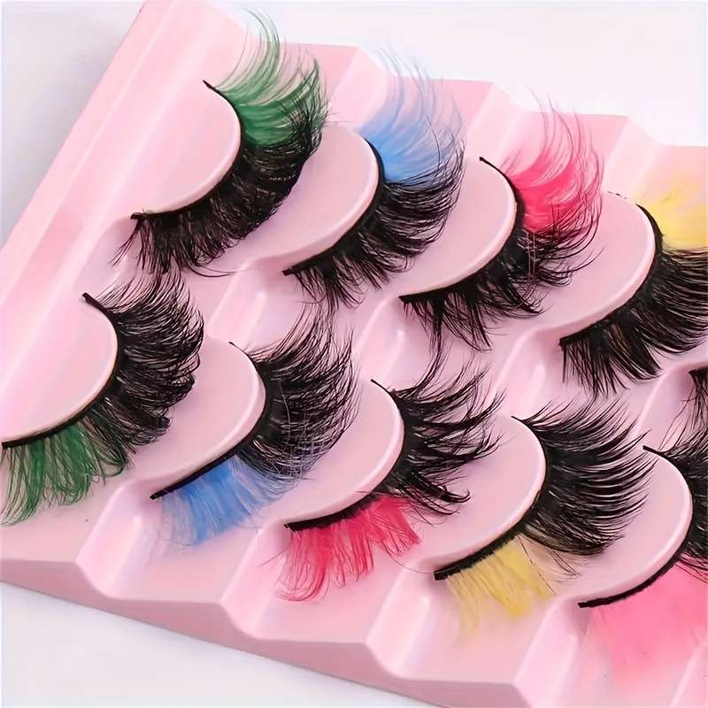 8 Pairs 3d Lash Extensions Model 8pairs Colourd