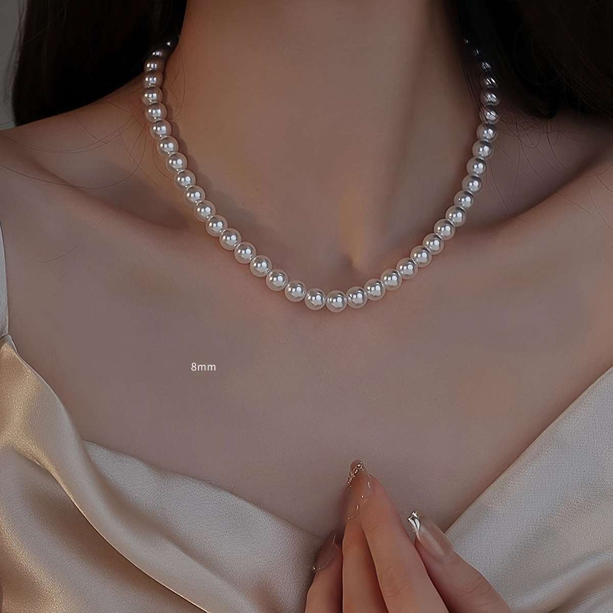 Womens Necklace Color White
