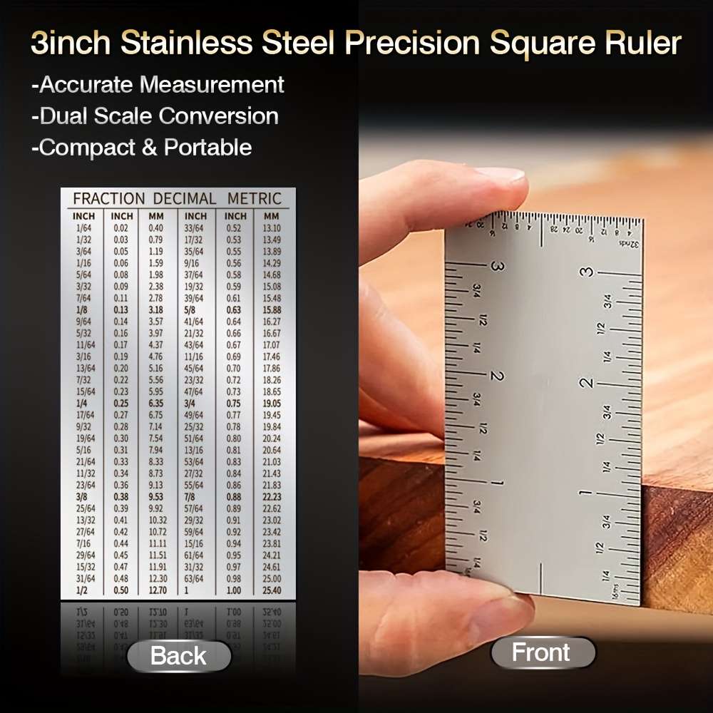 Ruler Color Silvery Model7.62 Cm
