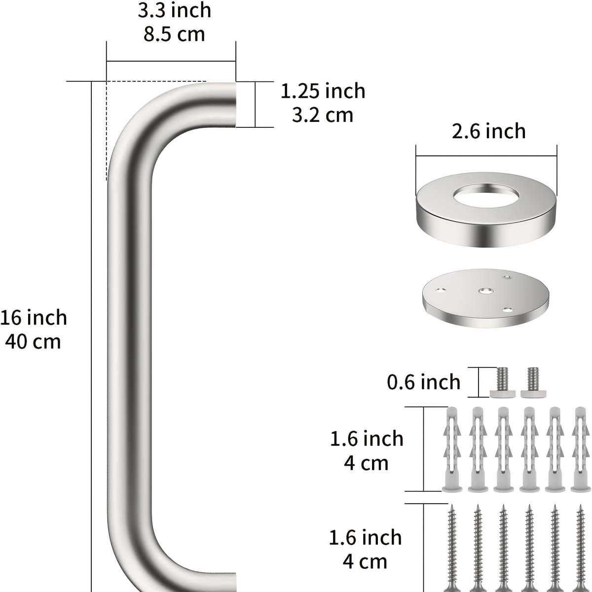 Handrail Size 40.64 Cm Quantity2Pcs