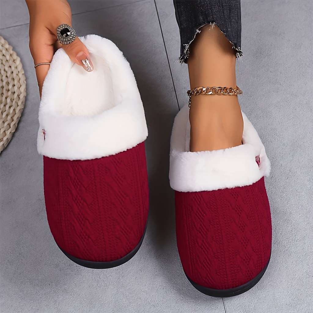 Cotton Slippers Color Red Sizeuk 6.5-7
