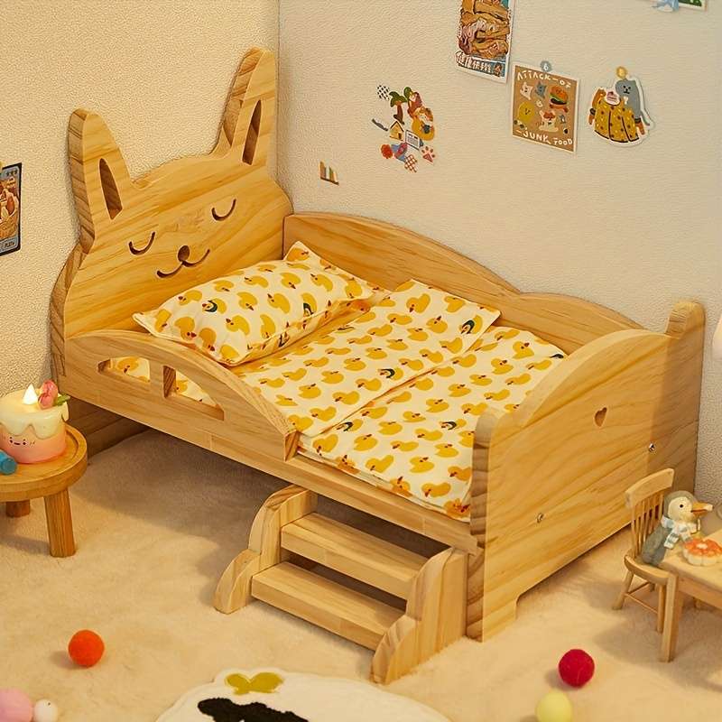 Pet supplies Style Bear bed  Add  bear quilt three    piece set
