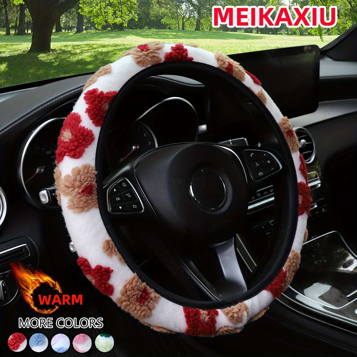 Car Steering Wheel Cover Blue