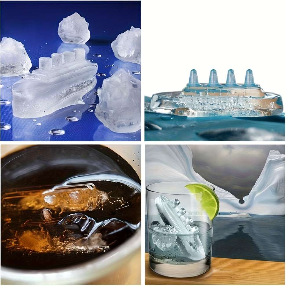 Crystalclear Leakproof Foodgrade Easyrelease Titanic Ice Cube Tray For Whiskey