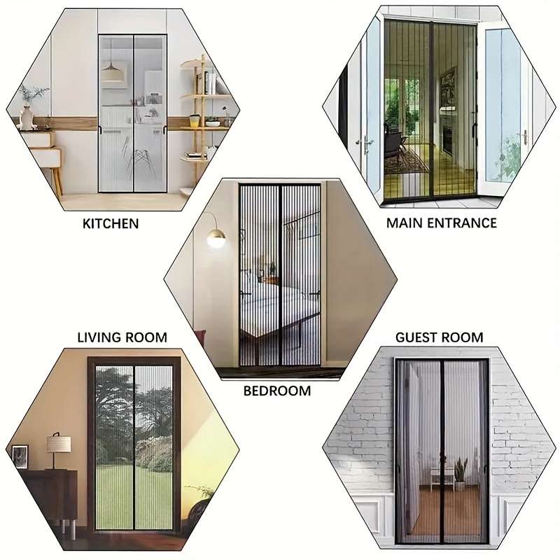 Mosquito Screens For Doors And Windows Black  White  2Pcs